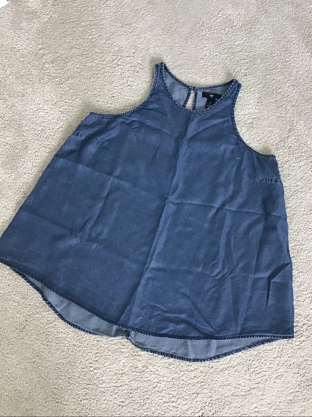 Gap  Summer Tank Top - chambray style - sleeveless - S